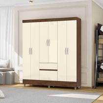 Guarda Roupa Ideal Plus 6 Portas e 2 Gavetas - Vila Rica