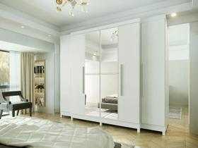 Guarda Roupa Imperial Casal 6 Portas 6G C/ Espelho - Batrol - Branco