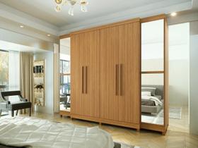 Guarda Roupa Imperial Casal 6 Portas 6G C/ Espelho - Batrol - Freijo
