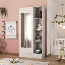 Guarda Roupa Infantil 1 Porta com Espelho Sara Guarda Roupa Infantil 1 Porta com Espelho Sara