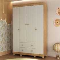 Guarda-roupa Infantil 122cm 4 Portas e 2 Gavetas Allegra Multimóveis MP4443