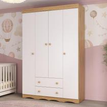 Guarda-roupa Infantil 122cm 4 Portas e 2 Gavetas Realeza Multimóveis MP4453
