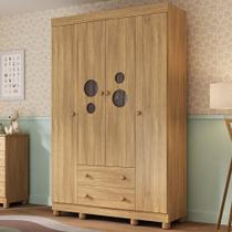 Guarda-roupa Infantil 122cm Com Vidro 4 Portas E 2 Gavetas Bombom Multimóveis MP4463 Madeirado Guarda-roupa Infantil 122cm Com Vidro 4 Portas E 2 Gavetas Bombom Multimóveis MP4463 Madeirado