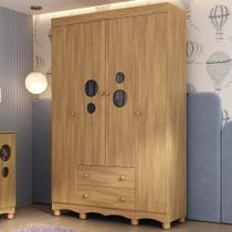 Guarda-roupa Infantil 122cm Com Vidro 4 Portas E 2 Gavetas Suspiro Multimóveis MP4458 Madeirado Guarda-roupa Infantil 122cm Com Vidro 4 Portas E 2 Gavetas Suspiro Multimóveis MP4458 Madeirado