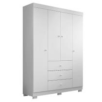 Guarda Roupa Infantil 136cm 4 Portas 3 Gavetas Duda Branco - Phoenix