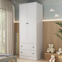 Guarda-roupa Infantil 2 Portas 2 Gavetas Girassol Branco Guarda-roupa Infantil 2 Portas 2 Gavetas Girassol Branco