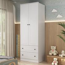 Guarda-Roupa Infantil 2 Portas 2 Gavetas Girassol Branco Guarda-Roupa Infantil 2 Portas 2 Gavetas Girassol Branco