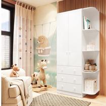 Guarda Roupa Infantil 2 Portas 3 Gavetas e Prateleira Externa 100% Mdf Smim Guarda Roupa Infantil 2 Portas 3 Gavetas e Prateleira Externa 100% Mdf Smim