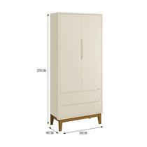 Guarda Roupa Infantil 2 Portas Classic com Pés Amadeirado - Reller Móveis
