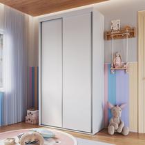 Guarda-Roupa Infantil 2 Portas de Correr 2 Gavetas com Prateleiras Branco RC2105 120cm Guarda-Roupa Infantil 2 Portas de Correr 2 Gavetas com Prateleiras Branco RC2105 120cm