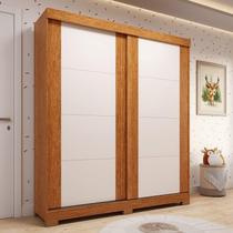 Guarda-roupa Infantil 2 Portas de Correr Flex Color 160cm X 200cm 100% Mdf Fantelli Espresso Móveis Cinamomo/Off White