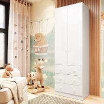 Guarda Roupa Infantil 2 Portas e 3 Gavetas 100% MDF Smim Guarda Roupa Infantil 2 Portas e 3 Gavetas 100% MDF Smim