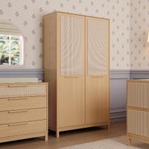 Guarda Roupa Infantil 2 Portas Mdf Carvalho Malva Linha Indy