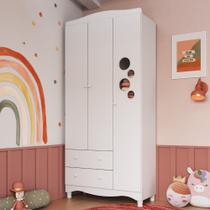 Guarda Roupa Infantil 3 Portas 2 Gavetas Encanto Completa Móveis Guarda Roupa Infantil 3 Portas 2 Gavetas Encanto Completa Móveis