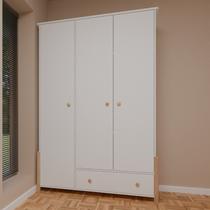 Guarda-Roupa Infantil 3 Portas e 1 Gaveta Arredus Madeira Maçica/MDF Branco/Marrom Guarda-Roupa Infantil 3 Portas e 1 Gaveta Arredus Madeira Maçica/MDF Branco/Marrom