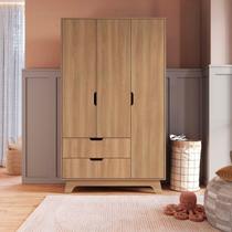 Guarda-roupa Infantil 3 Portas e 2 Gavetas 100% Mdf Alice Louro Freijó Grann Guarda-roupa Infantil 3 Portas e 2 Gavetas 100% Mdf Alice Louro Freijó Grann