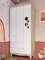 Guarda Roupa Infantil 3 Portas e 2 Gavetas ENC004 Linha Encanto Completa Móveis Guarda Roupa Infantil 3 Portas e 2 Gavetas ENC004 Linha Encanto Completa Móveis