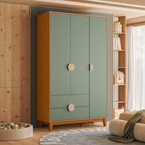 Guarda-Roupa Infantil 3 Portas e 2 Gavetas Kid em MDF Marrom/Cinamomo/Salvia Guarda-Roupa Infantil 3 Portas e 2 Gavetas Kid em MDF Marrom/Cinamomo/Salvia