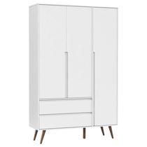 Guarda Roupa Infantil 3 Portas Retro Clean Branco Acetinado Eco Wood - Matic