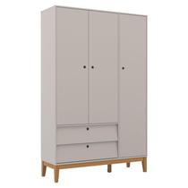 Guarda Roupa Infantil 3 Portas Unique Cinza Eco Wood - Matic