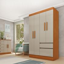 Guarda Roupa Infantil 4 Portas 2 Gavetas 108cm Oregon
