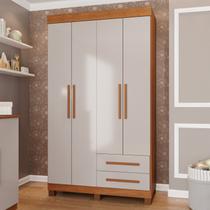 Guarda-roupa Infantil 4 Portas 2 Gavetas Aurora Espresso Móveis Guarda-roupa Infantil 4 Portas 2 Gavetas Aurora Espresso Móveis
