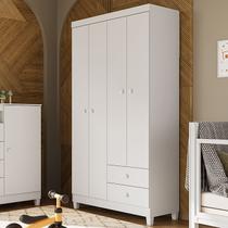 Guarda Roupa Infantil 4 Portas 2 Gavetas Baby kid's I01 Branco Flex Incorplac Guarda Roupa Infantil 4 Portas 2 Gavetas Baby kid's I01 Branco Flex Incorplac
