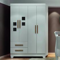 Guarda Roupa Infantil 4 Portas 2 Gavetas MDF Fly Tigus Baby Guarda Roupa Infantil 4 Portas 2 Gavetas MDF Fly Tigus Baby