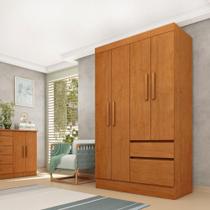Guarda Roupa Infantil 4 Portas 2 Gavetas Oregon Tcil Móveis Cinamomo