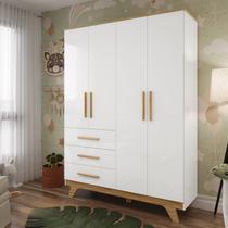 Guarda Roupa Infantil 4 Portas 3 Gavetas 100% MDF Kakau Retrô Yescasa Guarda Roupa Infantil 4 Portas 3 Gavetas 100% MDF Kakau Retrô Yescasa