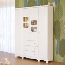 Guarda Roupa Infantil 4 Portas 3 Gavetas 100% MDF Uli - Faura