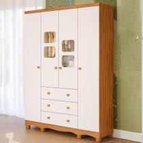 Guarda Roupa Infantil 4 Portas 3 Gavetas 100% MDF Uli Guarda Roupa Infantil 4 Portas 3 Gavetas 100% MDF Uli