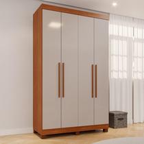 Guarda-roupa Infantil 4 Portas 3 Gavetas Sofia Espresso Móveis Cinamomo / Off White