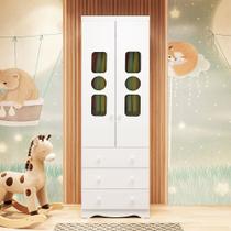 Guarda-roupa Infantil 61,7cm 2 Portas 3 Gavetas com Janelas sem Pés Ezra 100% Mdf Espresso Móveis Guarda-roupa Infantil 61,7cm 2 Portas 3 Gavetas com Janelas sem Pés Ezra 100% Mdf Espresso Móveis