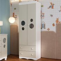 Guarda-roupa Infantil 62cm 2 Portas com Vidro e 2 Gavetas Sonho Multimóveis MP4471