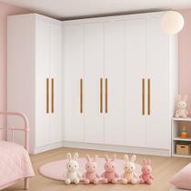 Guarda-Roupa Infantil 7 Portas Jasmim Branco