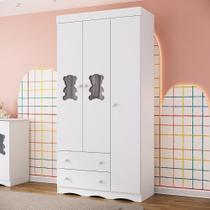 Guarda-roupa Infantil 92cm Com Vidro 3 Portas E 2 Gavetas Doçura Multimóveis Mp4492 Branco Branco Guarda-roupa Infantil 92cm Com Vidro 3 Portas E 2 Gavetas Doçura Multimóveis Mp4492 Branco Branco