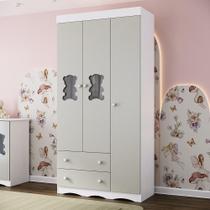 Guarda-roupa Infantil 92cm Com Vidro 3 Portas E 2 Gavetas Doçura Multimóveis Mp4492 Branco/off White Branco/off White Guarda-roupa Infantil 92cm Com Vidro 3 Portas E 2 Gavetas Doçura Multimóveis Mp4492 Branco/off White Branco/off White