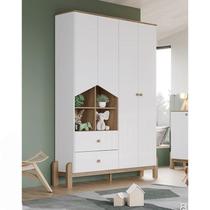 Guarda Roupa Infantil Ambiente Ternura 4 Portas Branco Jequitibá HP - Henn Guarda Roupa Infantil Ambiente Ternura 4 Portas Branco Jequitibá HP - Henn