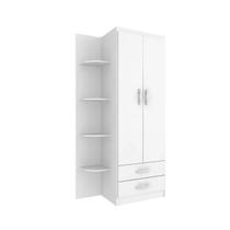 Guarda-Roupa Infantil Atalaia 2 Portas 2 Gavetas com 4 Prateleiras Externas