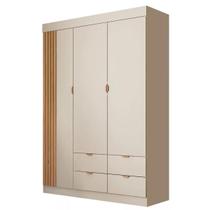 Guarda Roupa Infantil Ayla 3 Portas e 4 Gavetas com Corrediças telescópicas Guarda Roupa Infantil Ayla 3 Portas e 4 Gavetas com Corrediças telescópicas