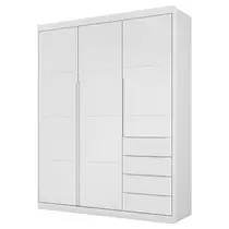 Guarda Roupa Infantil Blenda Branco Acetinado - Phoenix Baby