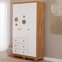 Guarda Roupa Infantil Bolinha 3 Portas 3 Gavetas 100 MDF Faura Guarda Roupa Infantil Bolinha 3 Portas 3 Gavetas 100 MDF Faura