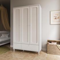 Guarda-Roupa Infantil Branco Estilo Provençal Fofura Divicar