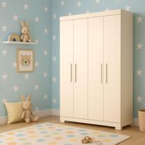 Guarda-Roupa Infantil Canadá 4 Portas e 2 Gavetas 100% MDF Linhamobília