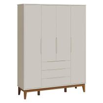 Guarda Roupa Infantil Classic Elfe Areia Acetinado Amadeirado - Reller Guarda Roupa Infantil Classic Elfe Areia Acetinado Amadeirado - Reller