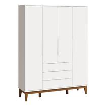Guarda Roupa Infantil Classic Elfe Branco Acetinado Amadeirado - Reller Guarda Roupa Infantil Classic Elfe Branco Acetinado Amadeirado - Reller