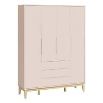 Guarda Roupa Infantil Classic Elfe Rosa Acetinado Natural - Reller Guarda Roupa Infantil Classic Elfe Rosa Acetinado Natural - Reller
