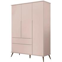Guarda Roupa Infantil com 3 Portas E 2 Gavetas Retro Melinda Rosê Guarda Roupa Infantil com 3 Portas E 2 Gavetas Retro Melinda Rosê