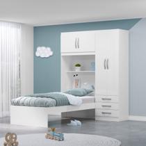 Guarda Roupa Infantil com Cama 4 Portas 3 Gavetas Lisboa Espresso Móveis Guarda Roupa Infantil com Cama 4 Portas 3 Gavetas Lisboa Espresso Móveis